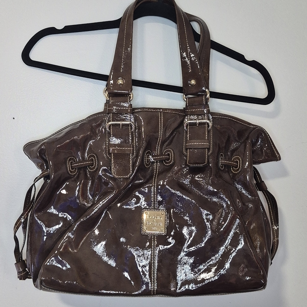 Dooney & Bourke Shiny Brown Shoulder Bag